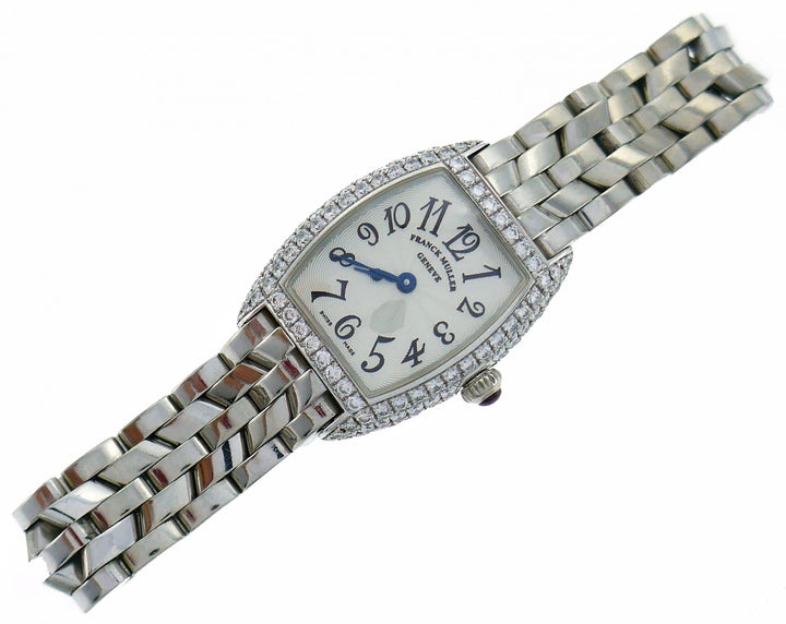 Franck Muller Mini Cintree Curvex Wristwatch White Gold & Diamond