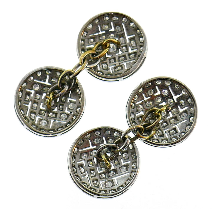 Art Deco Diamond Platinum Cufflinks