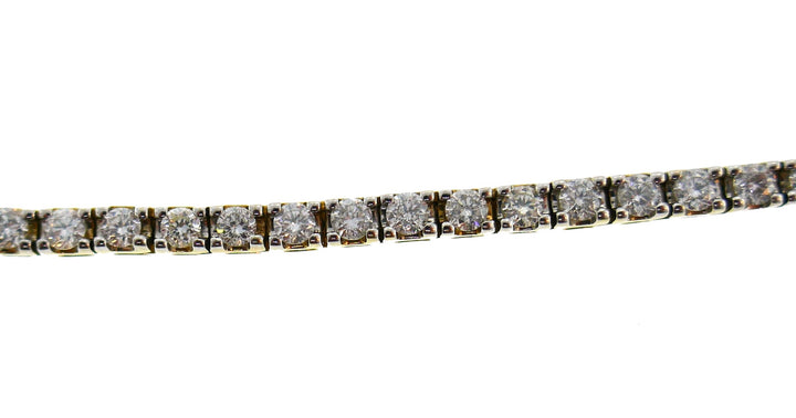 Diamond Yellow Gold Tennis Line Bracelet