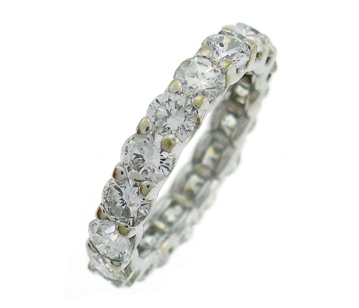 Vintage Diamond White Gold Eternity Band Ring