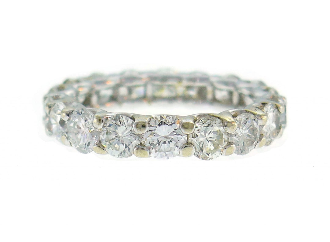 Vintage Diamond White Gold Eternity Band Ring