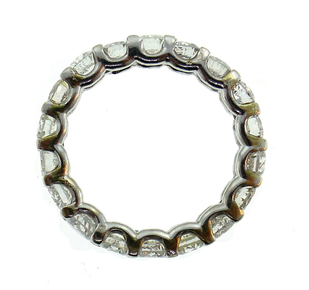 Vintage Diamond White Gold Eternity Band Ring