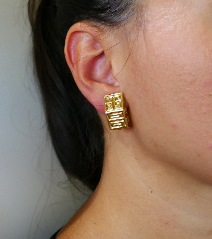 Vintage Wander Yellow Gold Earrings