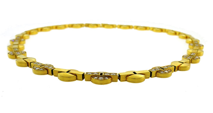 Vintage Cartier Himalia Diamond Yellow Gold Necklace