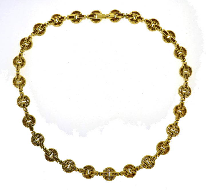 Vintage Cartier Himalia Diamond Yellow Gold Necklace