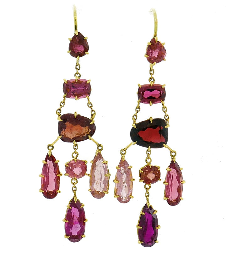 Vintage H Stern Tourmaline Yellow Gold Earrings Dangle