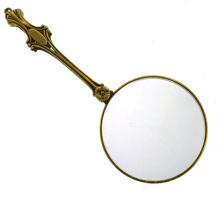 Art Nouveau Yellow Gold Magnifying Glass Pendant