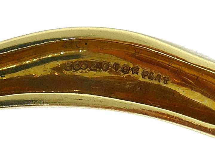 Vintage Oscar Heyman Diamond 18k Yellow Gold Bangle Bracelet