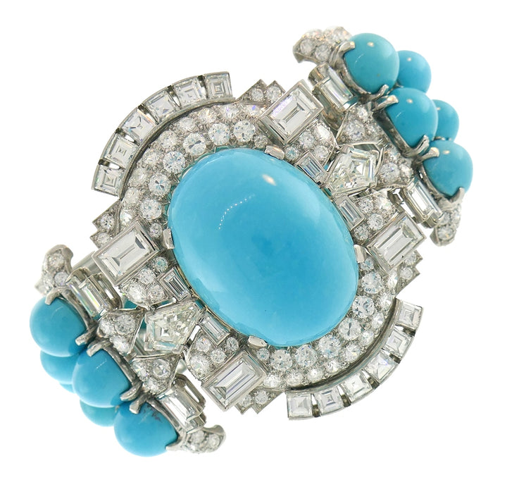 Trabert & Hoeffer-Mauboussin Bracelet Platinum Turquoise