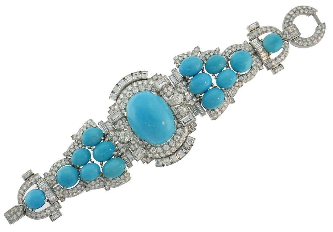 Trabert & Hoeffer-Mauboussin Bracelet Platinum Turquoise