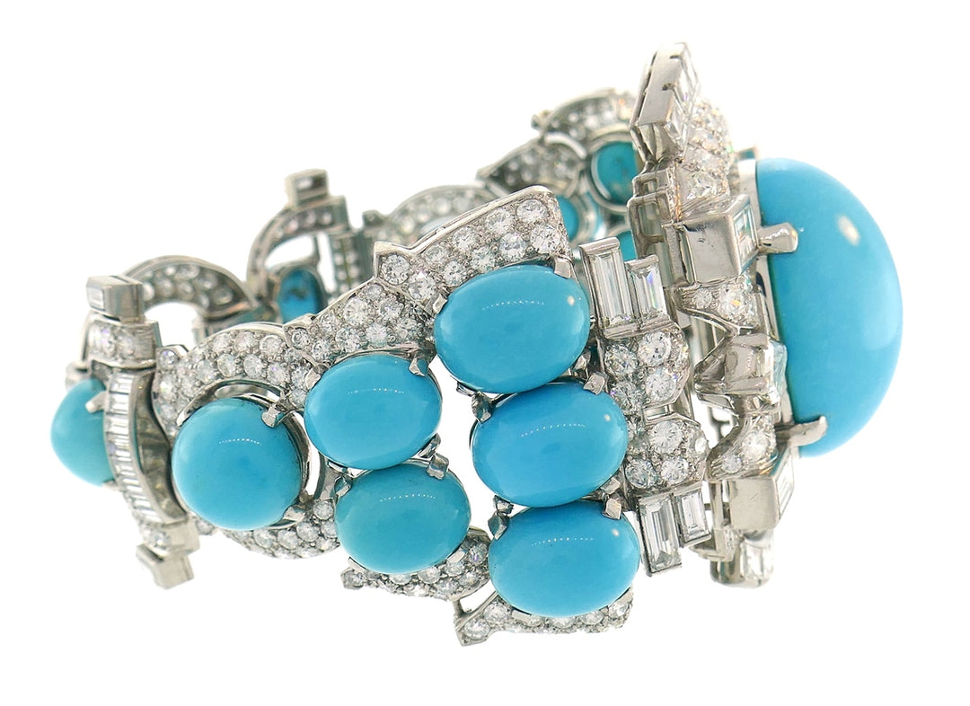 Trabert & Hoeffer-Mauboussin Bracelet Platinum Turquoise