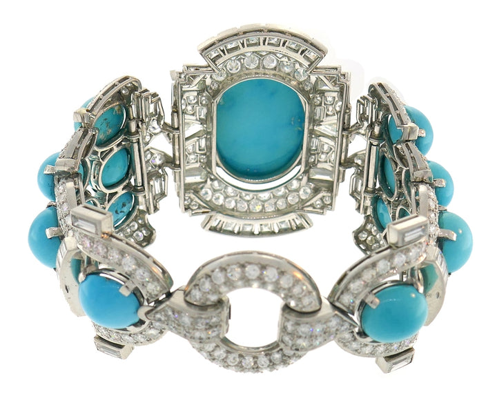 Trabert & Hoeffer-Mauboussin Bracelet Platinum Turquoise