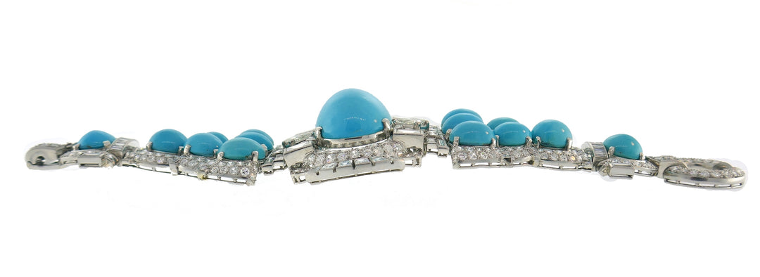 Trabert & Hoeffer-Mauboussin Bracelet Platinum Turquoise