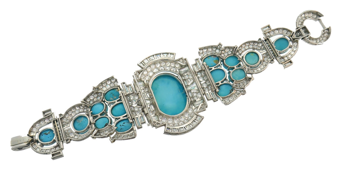 Trabert & Hoeffer-Mauboussin Bracelet Platinum Turquoise