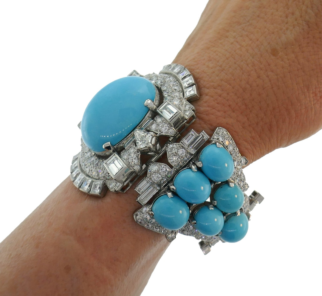 Trabert & Hoeffer-Mauboussin Bracelet Platinum Turquoise