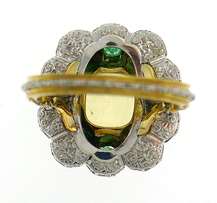 Mario Buccellati Yellow Sapphire 18k Gold Ring Estate Jewelry