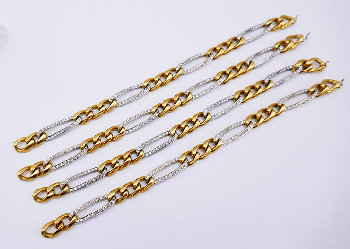 Vintage Cartier Diamond 18k Gold Chain Necklace Bracelet