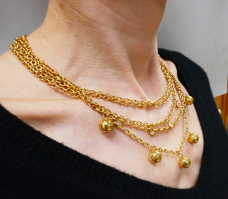 Vintage Poiray 18k Gold Chain Necklace French