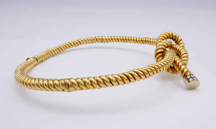 Rene Boivin Knot Vintage Necklace 18k Gold Retro Jewelry