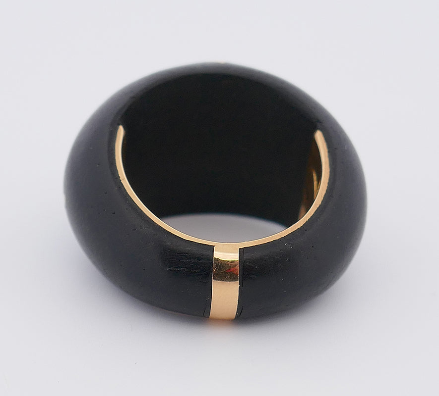 Van Cleef & Arpels Gold Wood Bangle Bracelet Ring Earrings