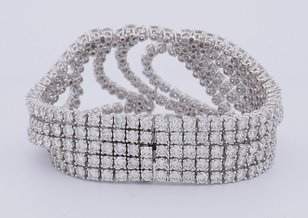 Boucheron Bracelet 18k White Gold Diamond Estate Jewelry