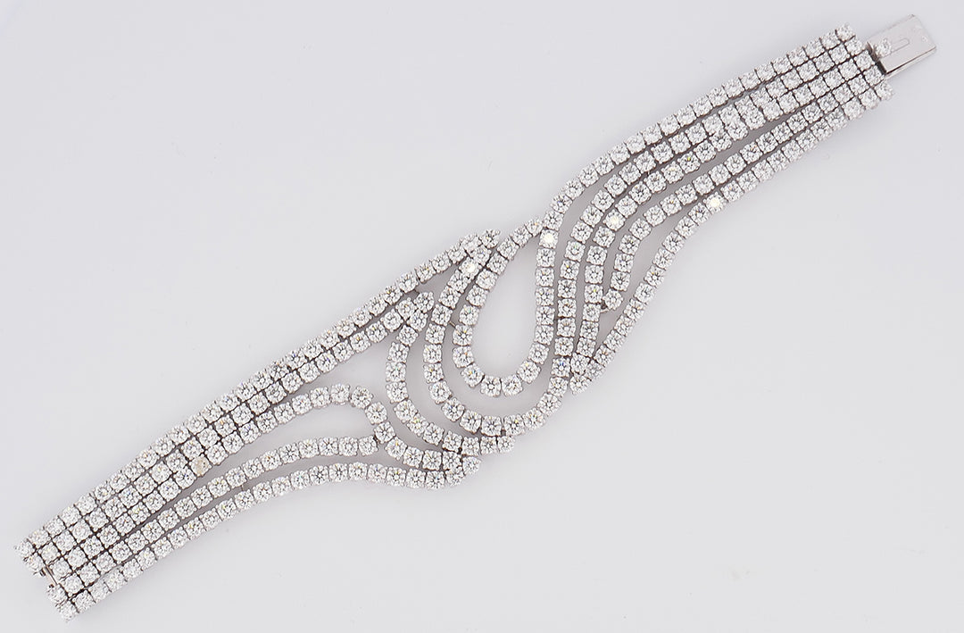 Boucheron Bracelet 18k White Gold Diamond Estate Jewelry