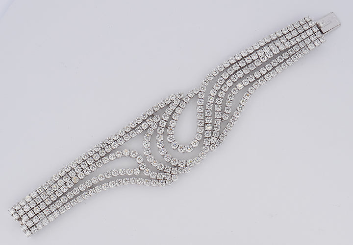 Boucheron Bracelet 18k White Gold Diamond Estate Jewelry