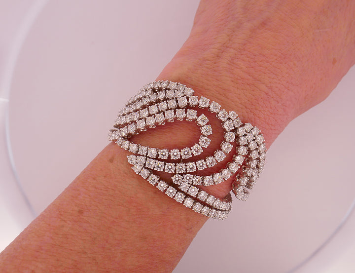 Boucheron Bracelet 18k White Gold Diamond Estate Jewelry