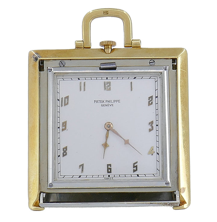 Vintage Patek Philippe Travel Clock Pendant Watch 14k Gold