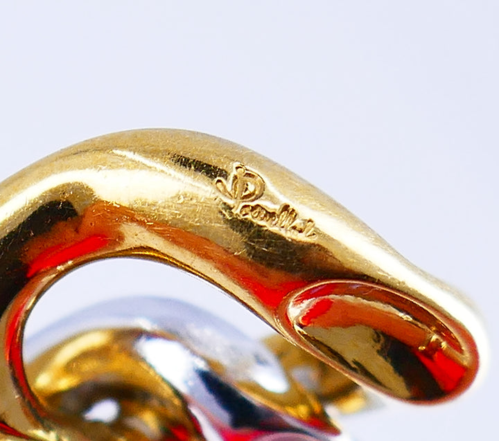 Vintage Pomellato Earrings 18k Gold Diamond Estate Jewelry