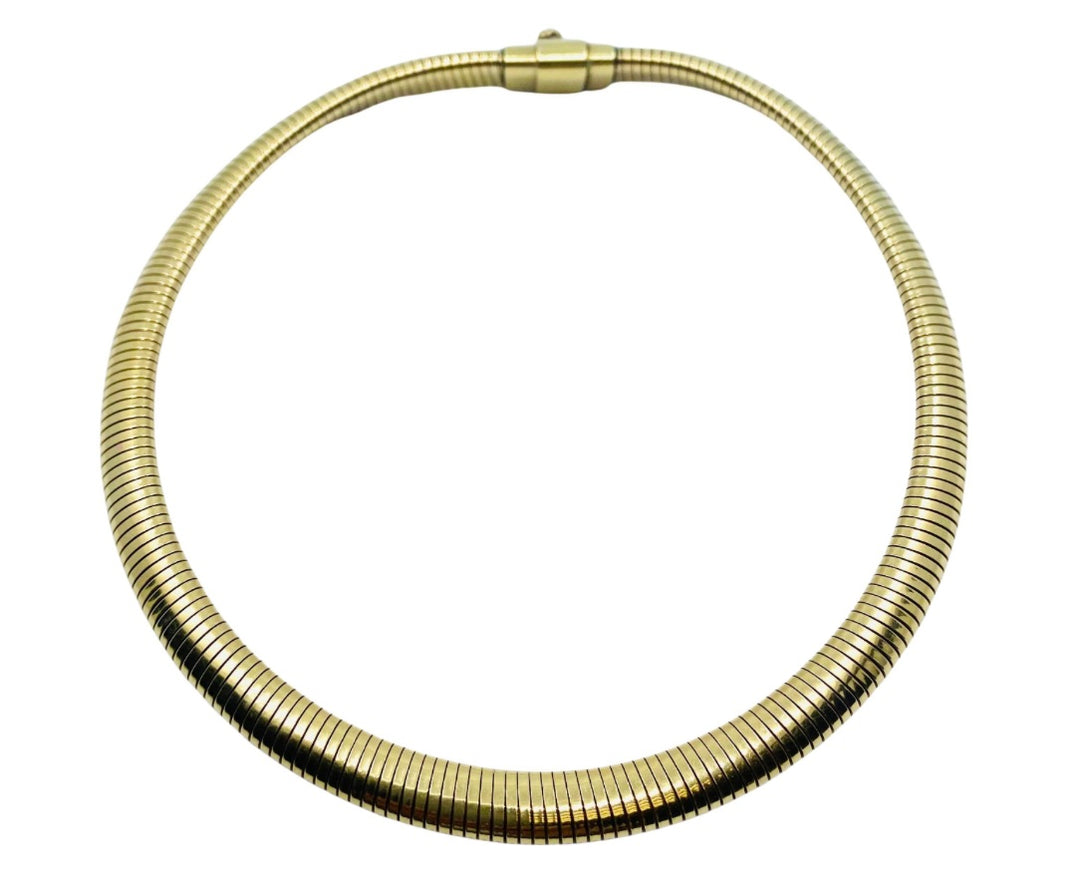 Retro 14k Gold Forstner Tubogas Necklace