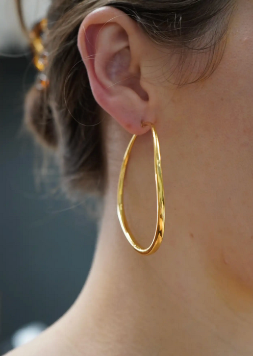 Vintage Roberto Coin 18k Gold Hoop Earrings