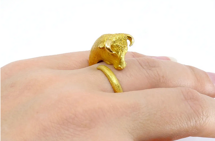 George L'Enfant for Cartier 18k Gold Taurus Bull Ring