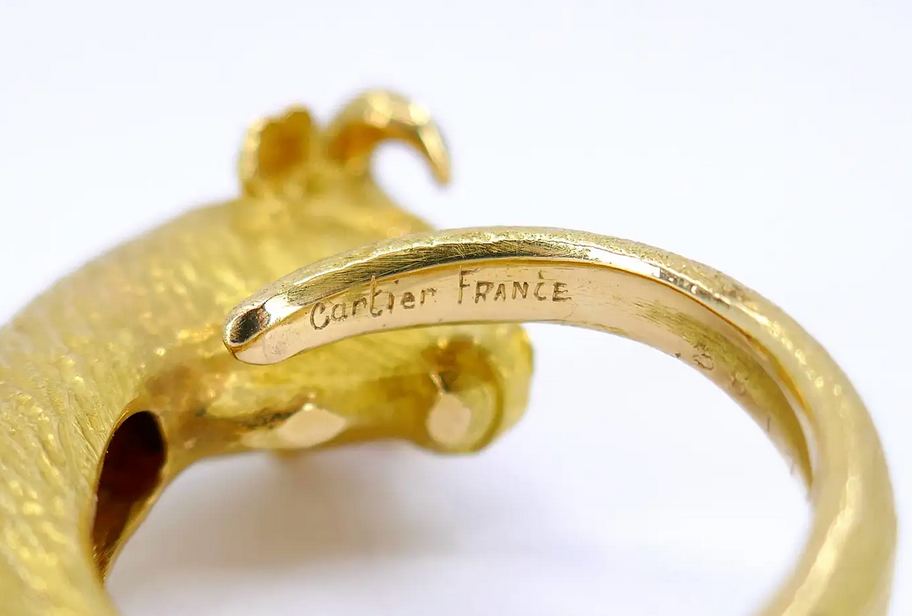 George L'Enfant for Cartier 18k Gold Taurus Bull Ring