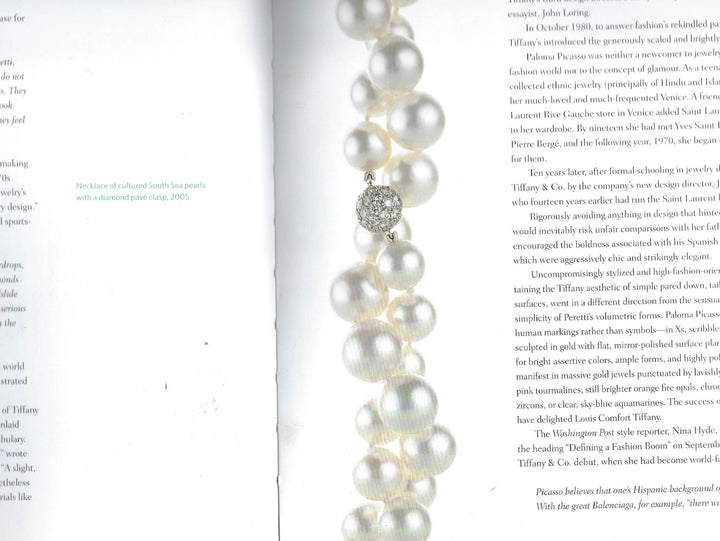 Tiffany & Co. Pearl Strand Necklace with Diamond Platinum Clasp, Opera Length