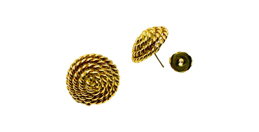 Tiffany & Co. 18k Gold Rope Earrings Stud