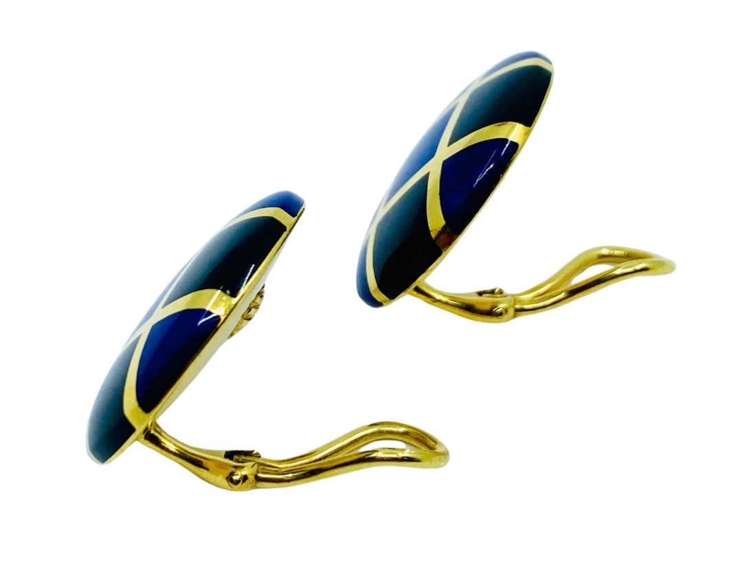 Tiffany & Co. Angela Cummings Enamel Earrings 18k Gold