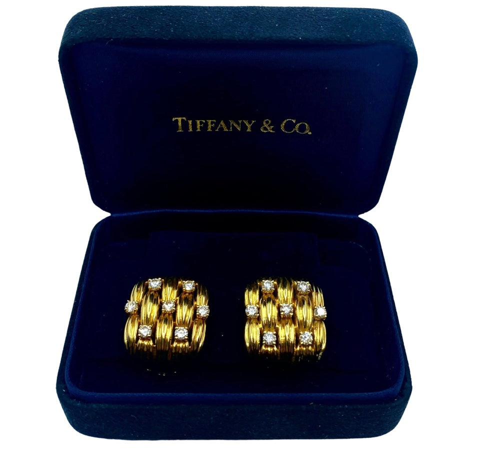 Tiffany & Co. Earrings 18K Gold Diamond