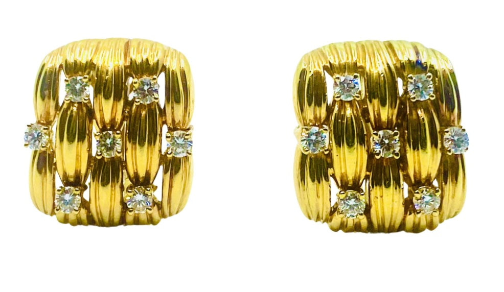 Tiffany & Co. Earrings 18K Gold Diamond