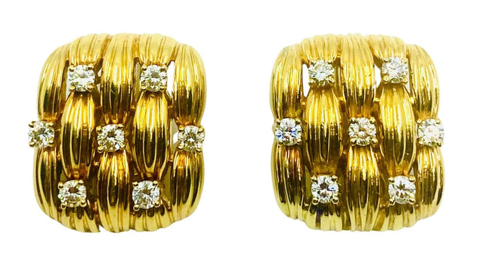 Tiffany & Co. Earrings 18K Gold Diamond