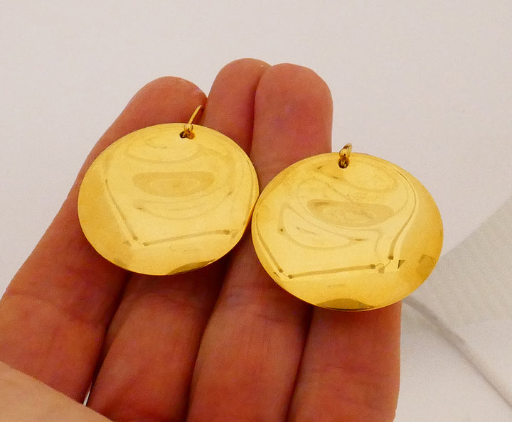 Vintage Tiffany & Co. Elsa Peretti Round Earrings 18k Gold