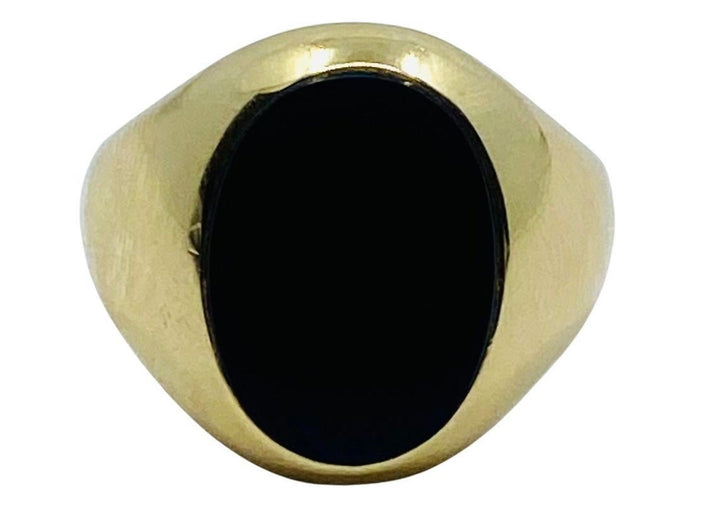 Tiffany & Co. Onyx Vintage Gold Signet Ring