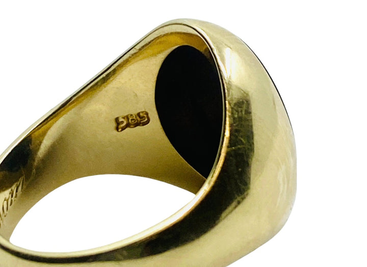 Tiffany & Co. Onyx Vintage Gold Signet Ring