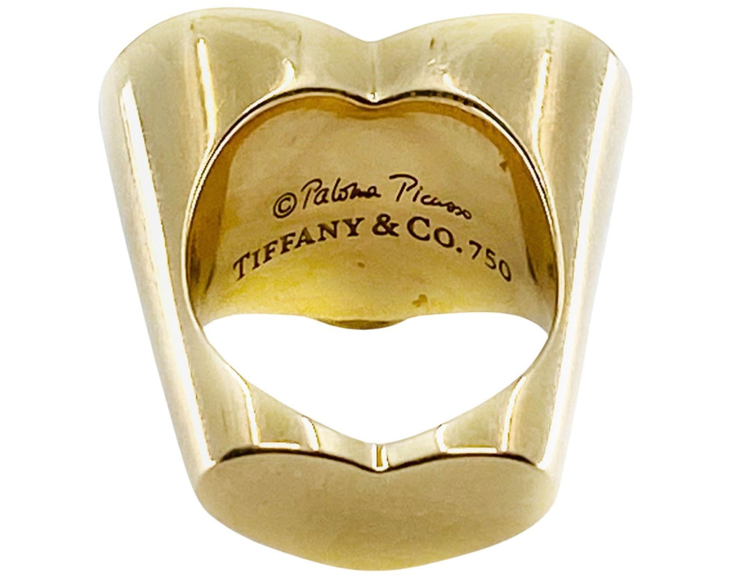 Tiffany & Co. Paloma Picasso Double Modern Heart Ring 18k Gold