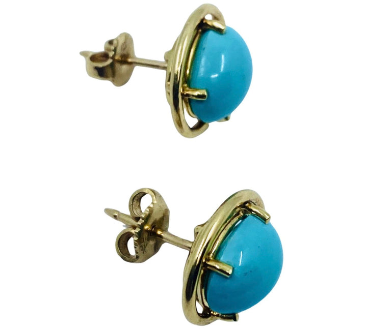 Tiffany & Co. Turquoise Earrings 14k Gold