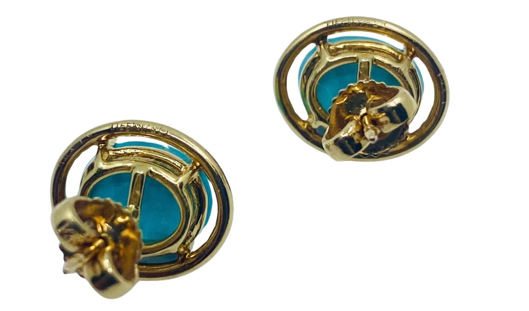 Tiffany & Co. Turquoise Earrings 14k Gold