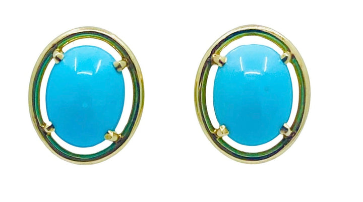 Tiffany & Co. Turquoise Earrings 14k Gold