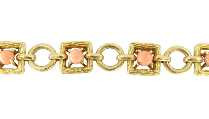 Tiffany & Co. 18k Gold Coral Link Bracelet