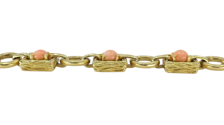 Tiffany & Co. 18k Gold Coral Link Bracelet