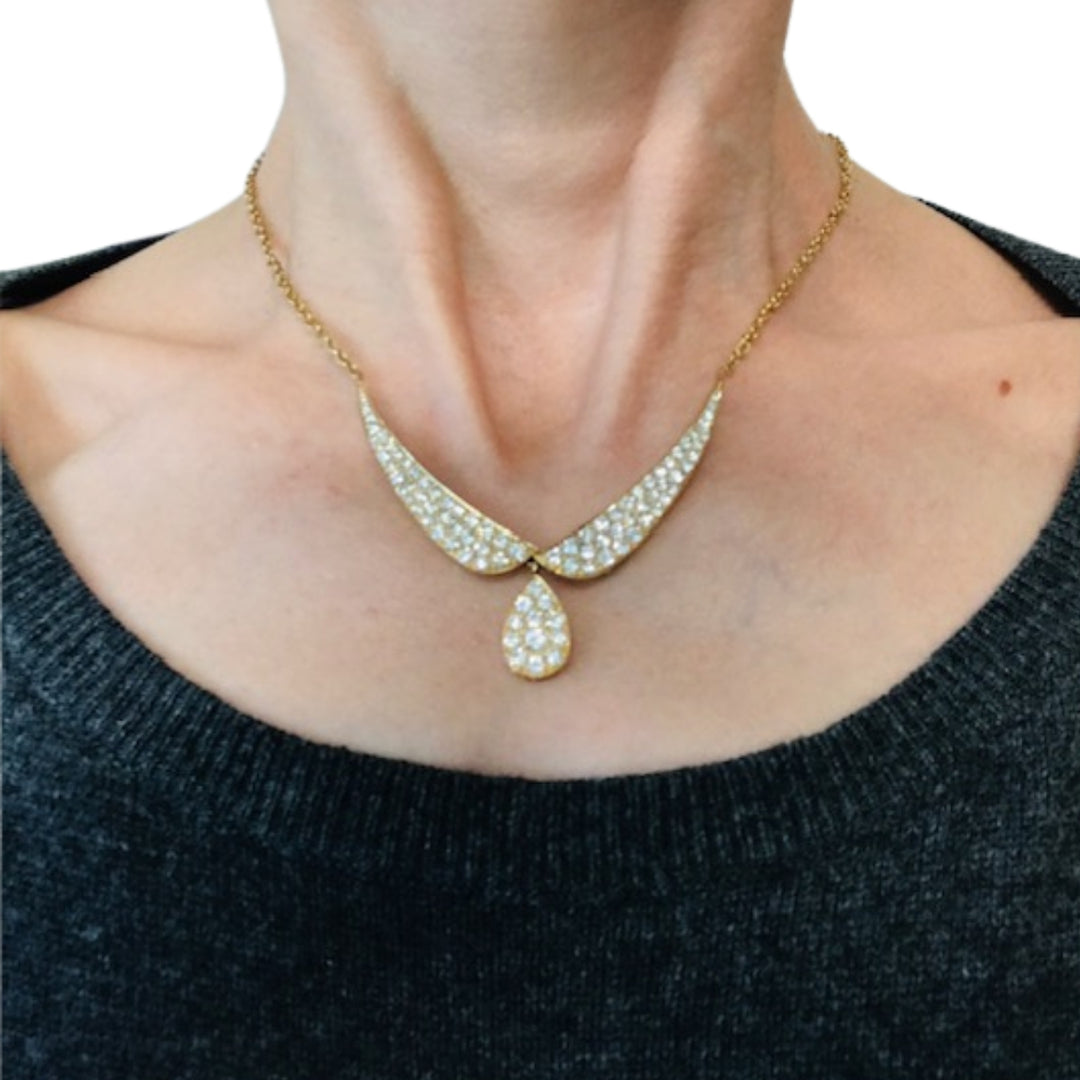Vintage Van Cleef & Arpels Diamond Necklace 18k Gold